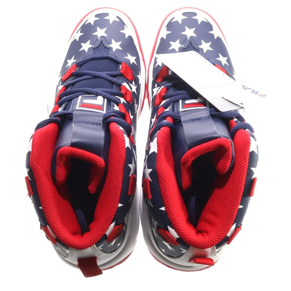 FILA(フィラ) ×atmos 95GL アトモス レースアップ ミッドカット スニーカー ホワイト/ネイビー/レッド US8/26cm F03070001