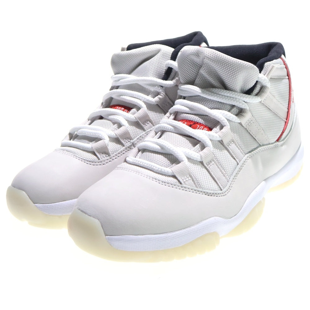 NIKE(ナイキ) AIR JORDAN 11 RETRO PLATINUM TINT エアジョーダン11 レトロ プラチナム ティント ハイカットスニーカー オフホワイト US8/26cm 378037-016
