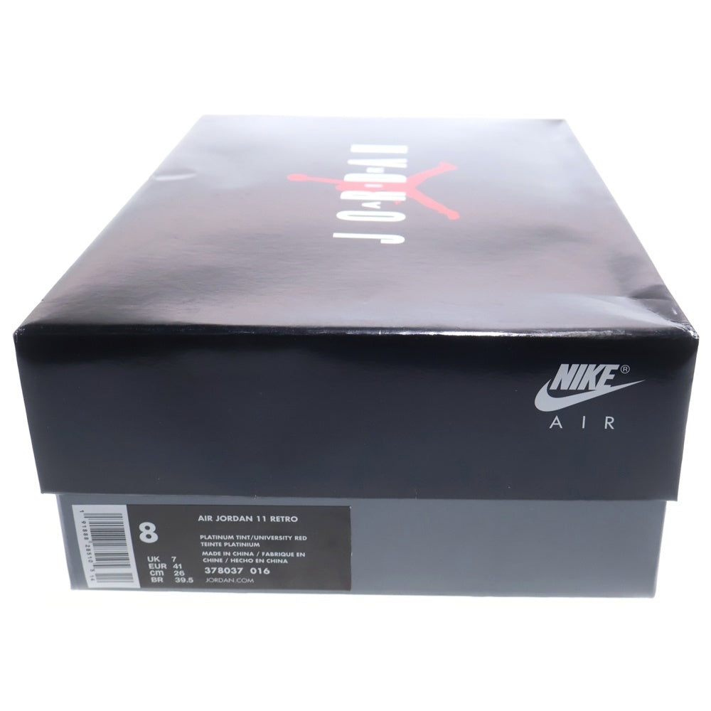 NIKE(ナイキ) AIR JORDAN 11 RETRO PLATINUM TINT エアジョーダン11 レトロ プラチナム ティント ハイカットスニーカー オフホワイト US8/26cm 378037-016
