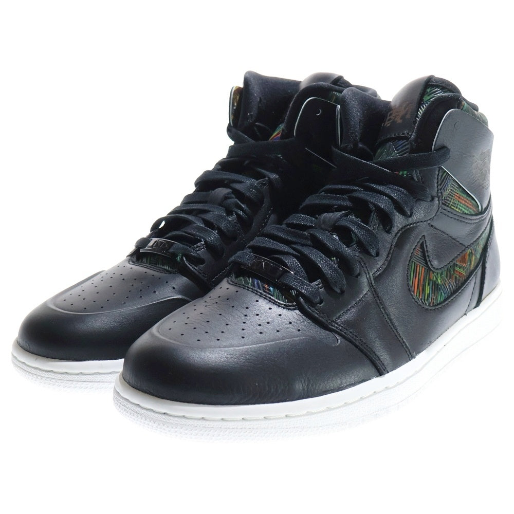 NIKE(ナイキ) 【鑑賞用 2015年製】 AIR JORDAN 1 RETRO HIGH NOUVEAU BHM エア ジョーダン レトロ ヌーヴォ ハイカットスニーカー ブラック US8/26cm 836749-045