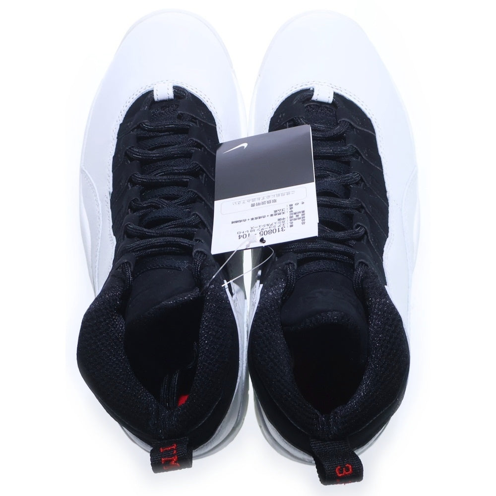 NIKE(ナイキ) AIR JORDAN 10 RETRO I'M BACK エアジョーダン10 アイムバック レースアップ ミッドカット スニーカー ブラック/ホワイト US8/26cm 310805-104