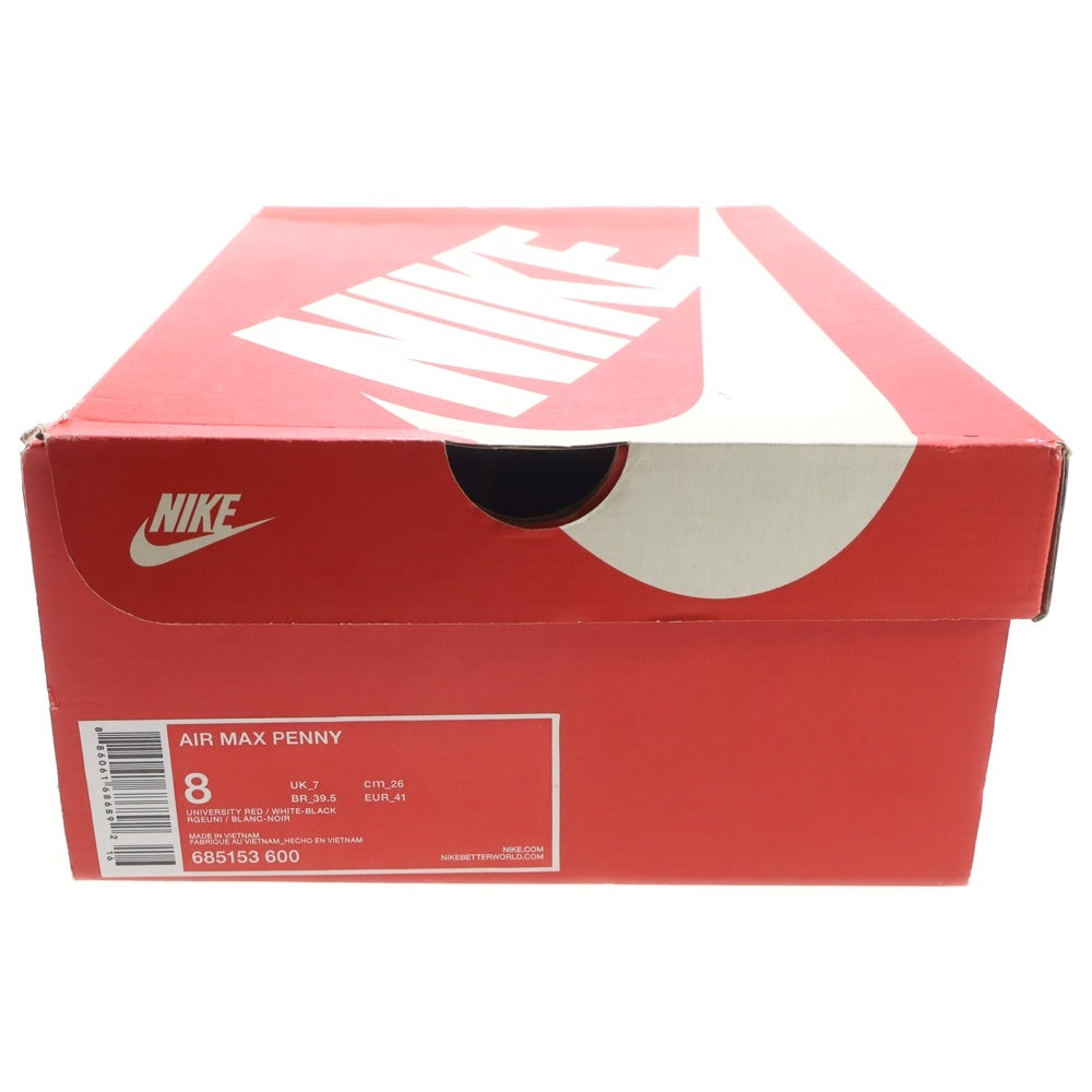 NIKE(ナイキ) 【観賞用 2014年製】AIR MAX PENNY エアマックスペニー ローカットスニーカー レッド/ホワイト US8/26cm 685153-600