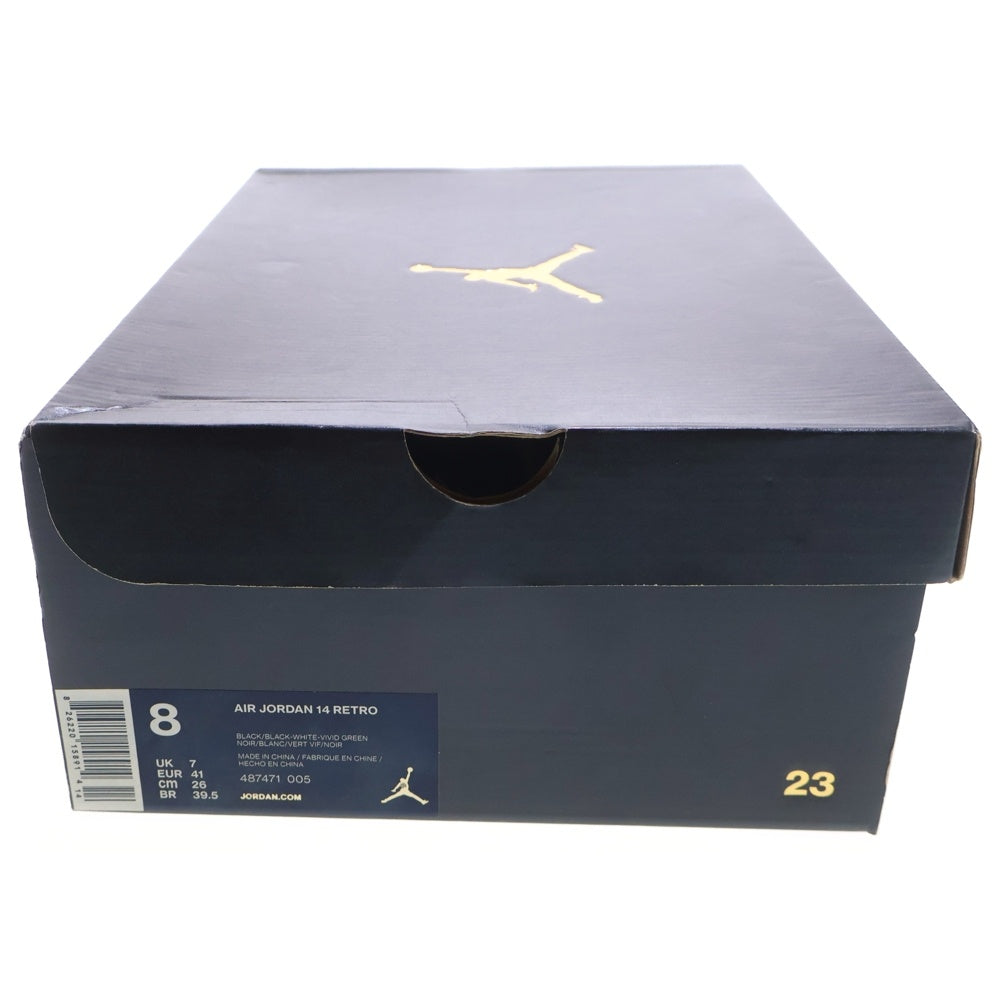 NIKE(ナイキ) AIR JORDAN 14 RETRO INDIGLO エアジョーダン14 レトロ インディグロ ハイカットスニーカー ブラック US8/26cm 487471-005