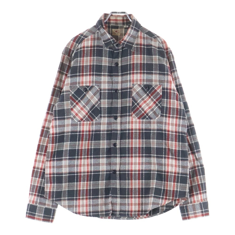 SUGAR CANE(シュガーケーン) コットン ロングスリーブ チェックシャツ レッド/ネイビー/ホワイト SC26717