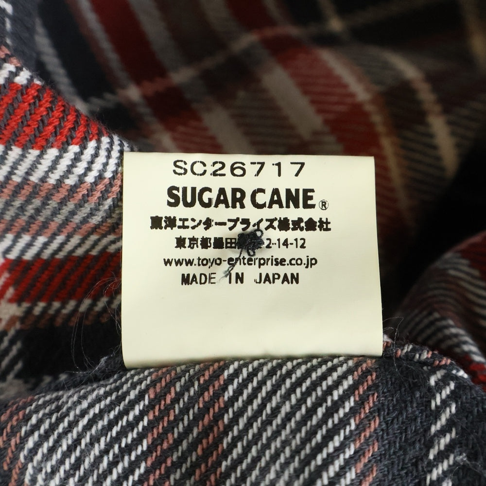 SUGAR CANE(シュガーケーン) コットン ロングスリーブ チェックシャツ レッド/ネイビー/ホワイト SC26717