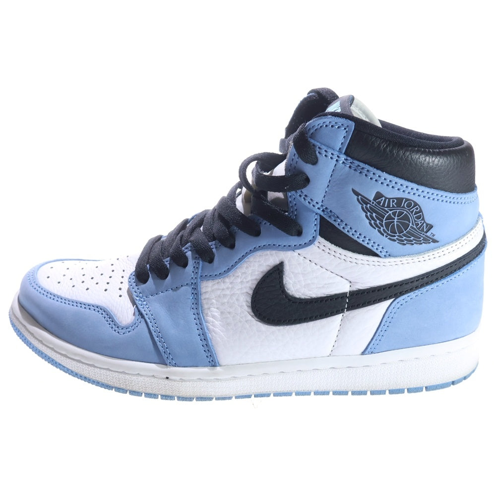 NIKE(ナイキ) AIR JORDAN 1 RETRO HIGH OG UNIVERCITY BLUE エアジョーダン1 ユニバーシティーブルー ハイカットスニーカー ブルー/ホワイト US9/27cm 555088-134