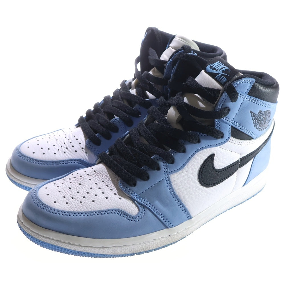 NIKE(ナイキ) AIR JORDAN 1 RETRO HIGH OG UNIVERCITY BLUE エアジョーダン1 ユニバーシティーブルー ハイカットスニーカー ブルー/ホワイト US9/27cm 555088-134