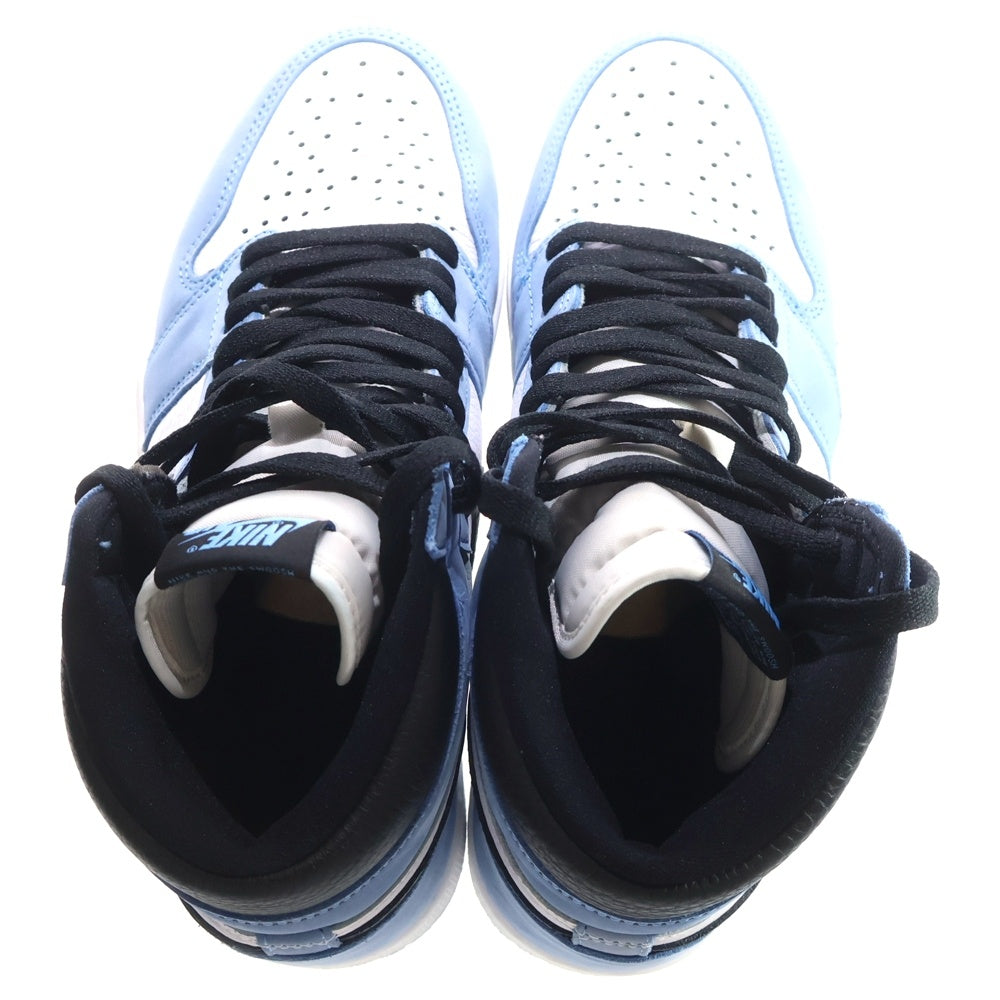 NIKE(ナイキ) AIR JORDAN 1 RETRO HIGH OG UNIVERCITY BLUE エアジョーダン1 ユニバーシティーブルー ハイカットスニーカー ブルー/ホワイト US9/27cm 555088-134