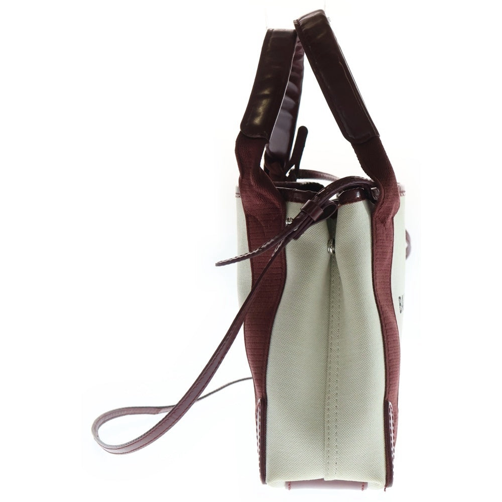 BALENCIAGA(バレンシアガ) ネイビーカバス 2WAY キャンバスハンドバッグ ショルダーバッグ アイボリー 390346 レディース