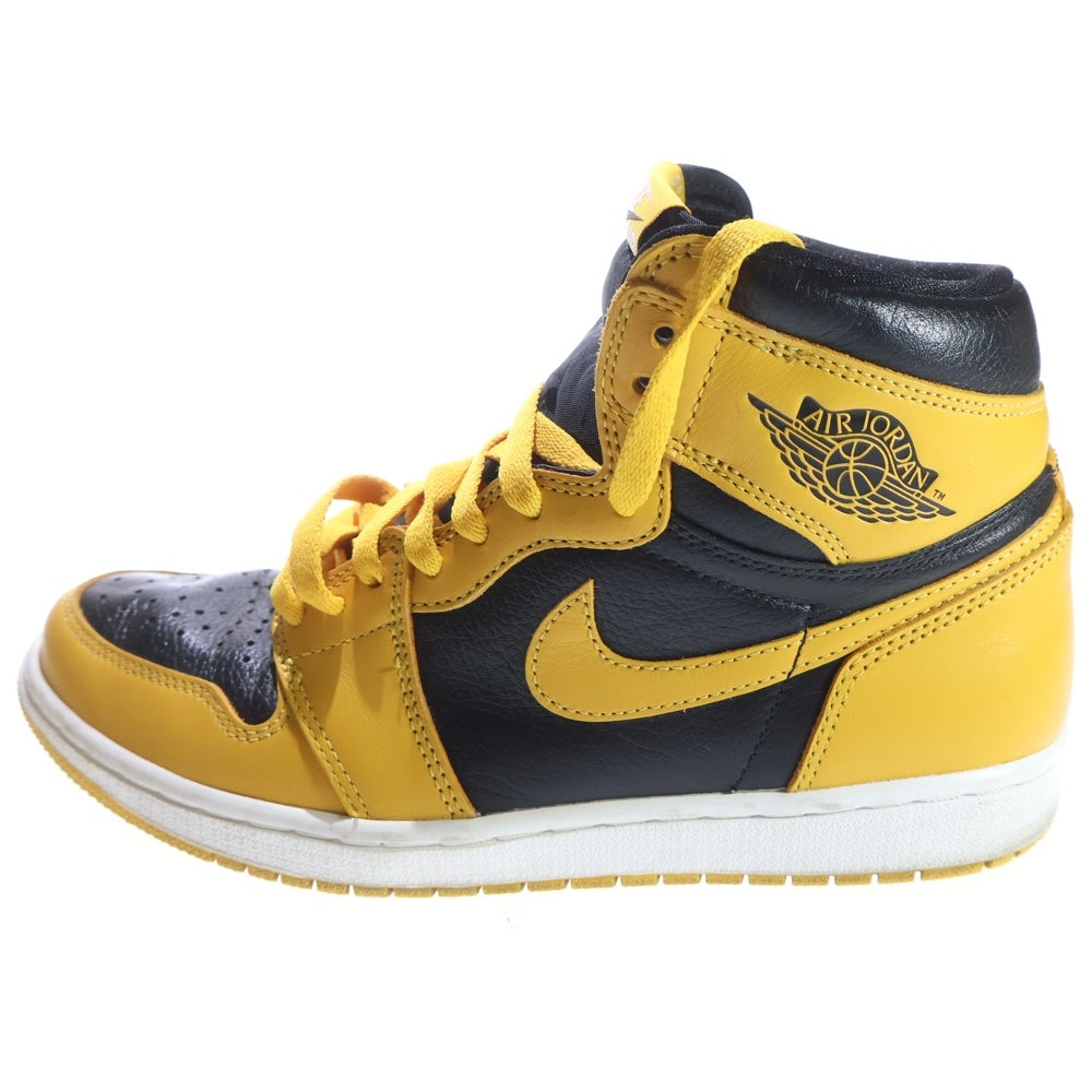 NIKE(ナイキ) AIR JORDAN1 RETRO HIGH OG POLLEN 555088-701 エアジョーダン 1 レトロ パラン ハイカットスニーカー イエロー/ブラック US9/27.0cm