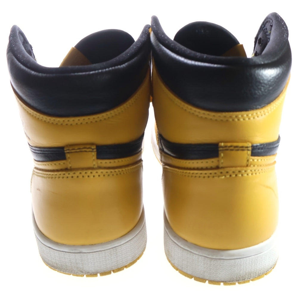 NIKE(ナイキ) AIR JORDAN1 RETRO HIGH OG POLLEN 555088-701 エアジョーダン 1 レトロ パラン ハイカットスニーカー イエロー/ブラック US9/27.0cm