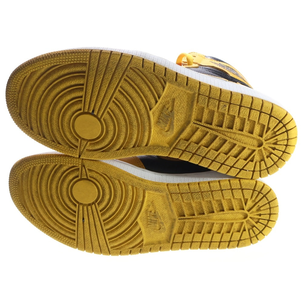 NIKE(ナイキ) AIR JORDAN1 RETRO HIGH OG POLLEN 555088-701 エアジョーダン 1 レトロ パラン ハイカットスニーカー イエロー/ブラック US9/27.0cm