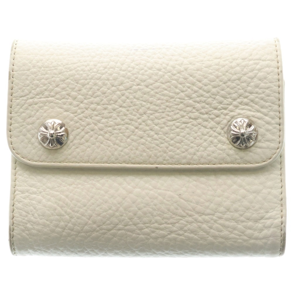 CHROME HEARTS(クロムハーツ) WAVE MINI ウェーブミニ レザーウォレット 財布 ホワイト BCA373