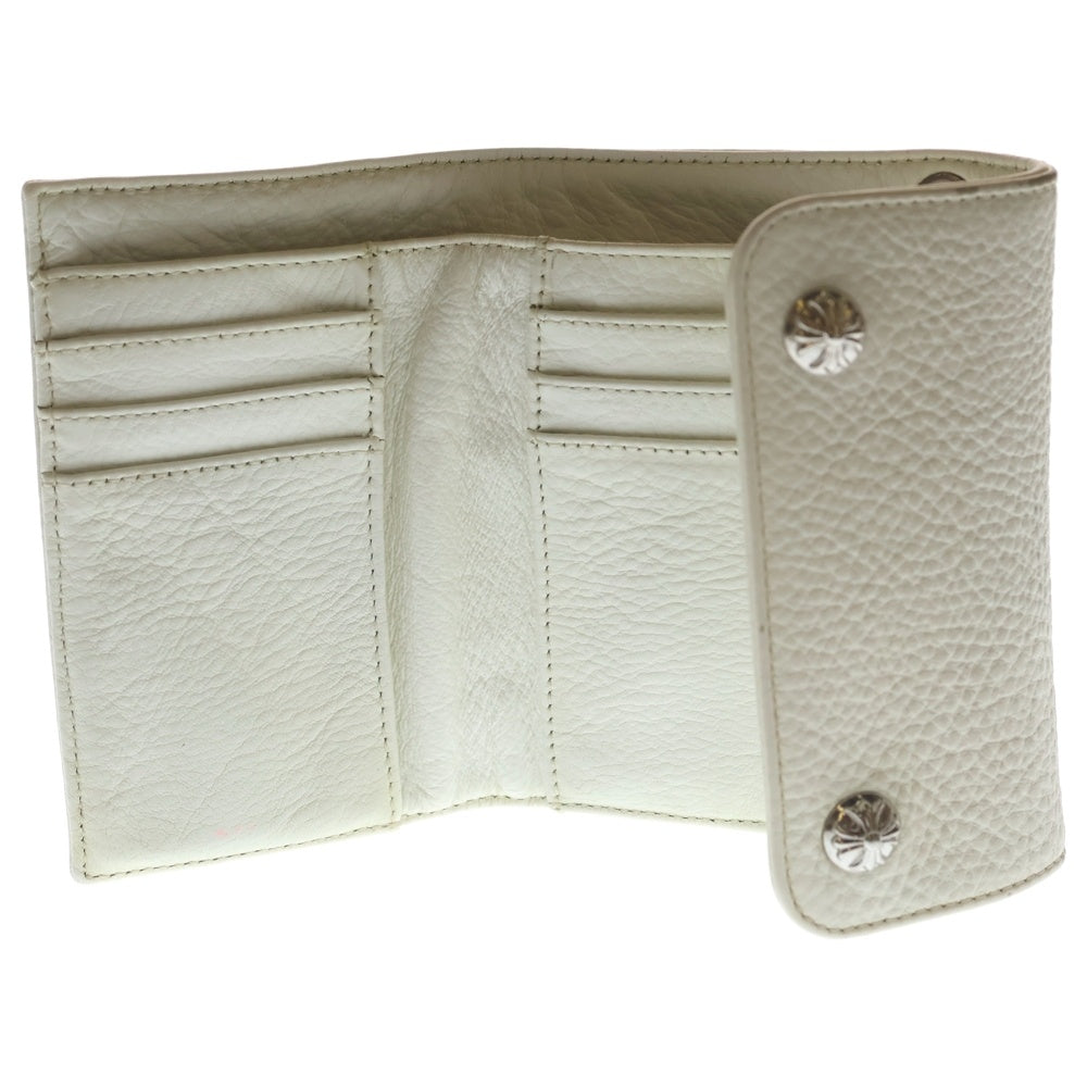 CHROME HEARTS(クロムハーツ) WAVE MINI ウェーブミニ レザーウォレット 財布 ホワイト BCA373