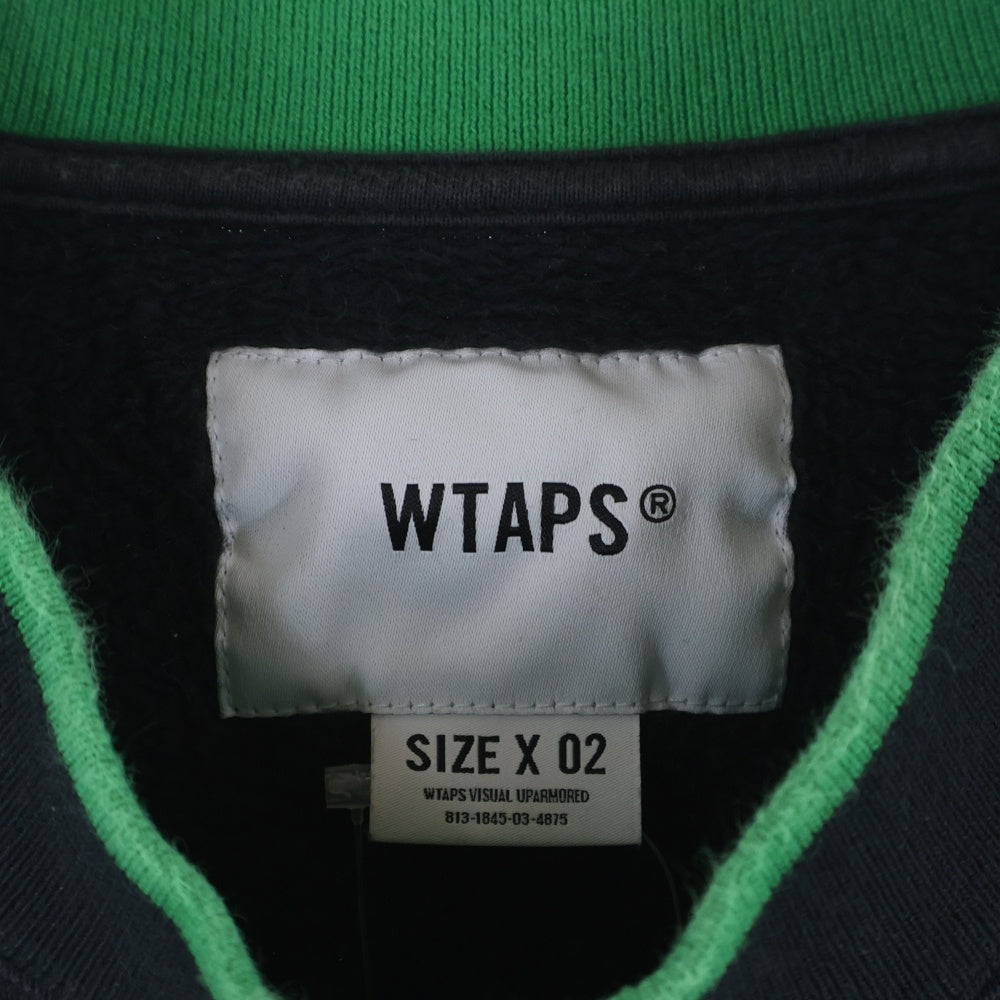 WTAPS(ダブルタップス) 23AW WIDE NECK SWEATSHIRTS ワイド クルーネック スウェットトレーナー チャコール 232ATDT-CSM28