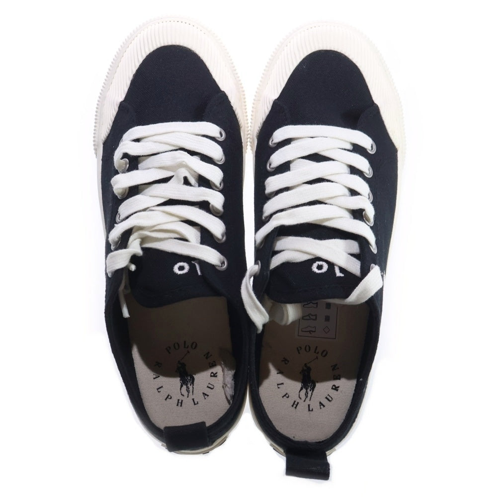 POLO RALPH LAUREN(ポロラルフローレン) ロゴエンブロイダリーデザイン レースアップ キャンバス生地 ローカットスニーカー レディース US5/24cm JV49-0320-BINHDUONG