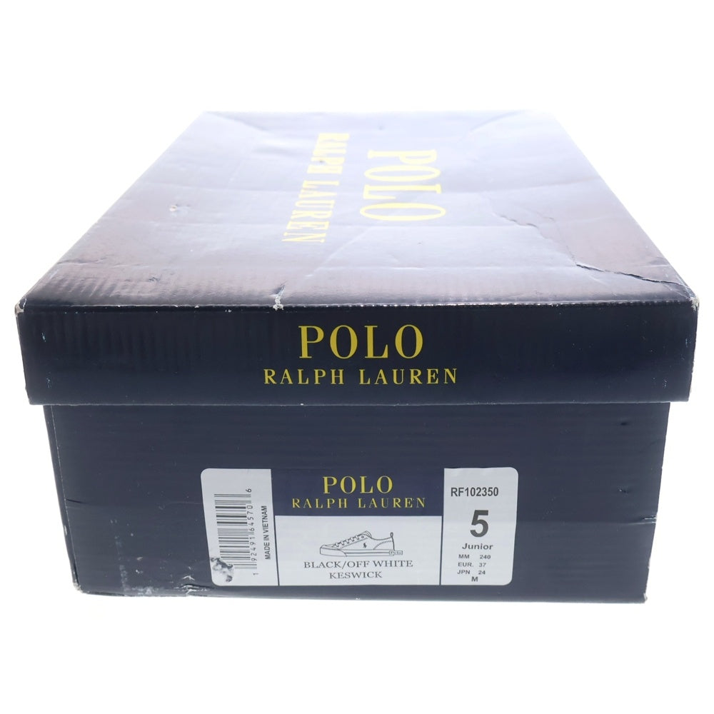 POLO RALPH LAUREN(ポロラルフローレン) ロゴエンブロイダリーデザイン レースアップ キャンバス生地 ローカットスニーカー レディース US5/24cm JV49-0320-BINHDUONG