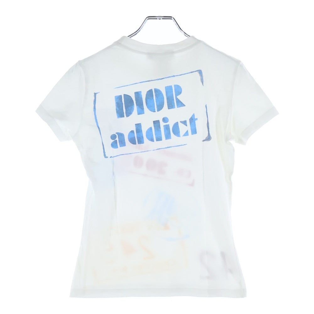 Christian Dior(クリスチャンディオール) フロントロゴデザイン クルーネック カットソー 半袖Tシャツ レディース ホワイト 2A12155026
