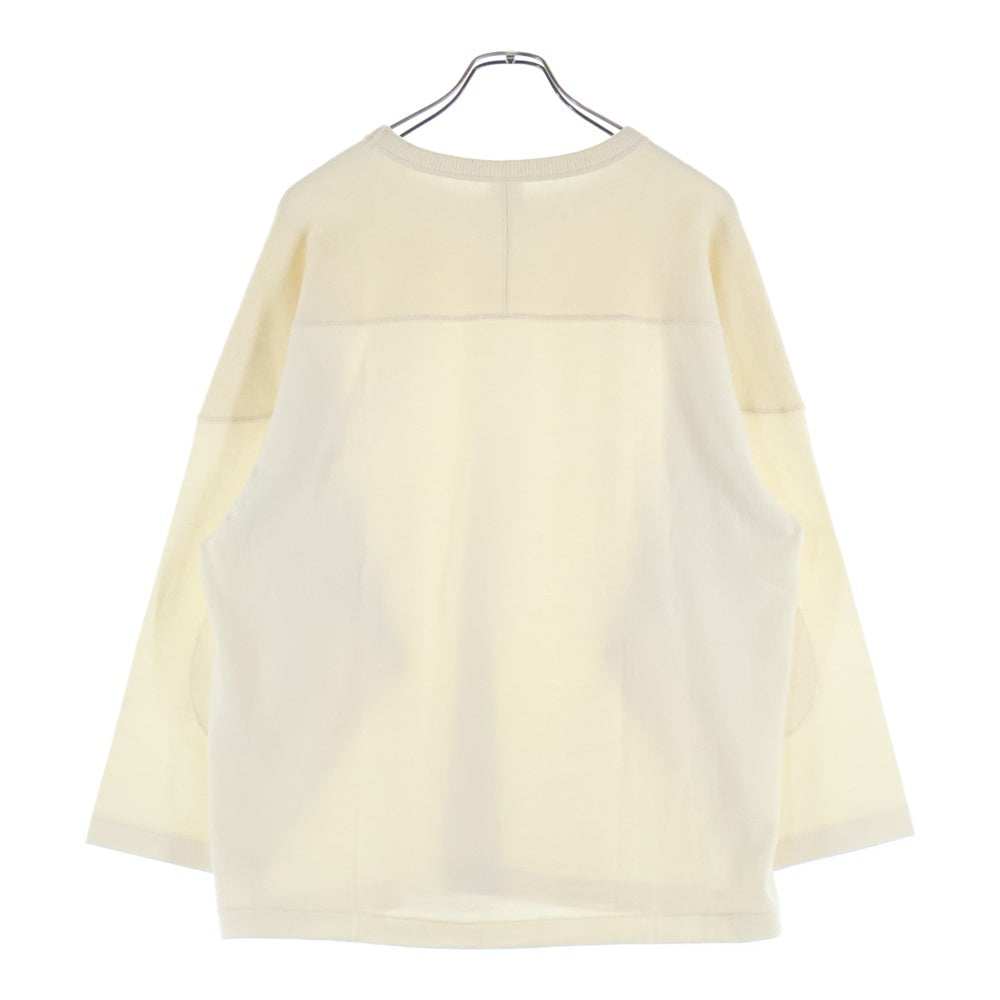 COMOLI(コモリ) 22AW ウール ロングスリーブ フットボールTシャツ カットソー アイボリー W03-05011
