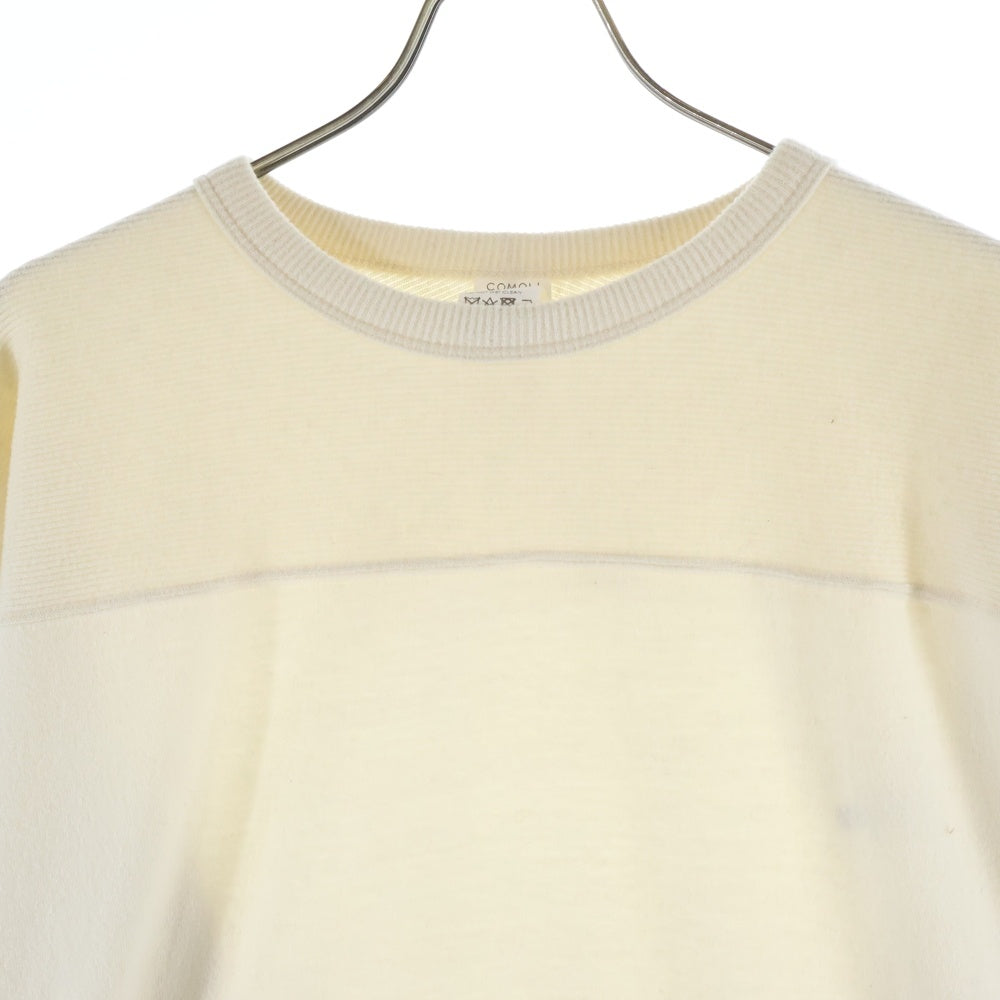 COMOLI(コモリ) 22AW ウール ロングスリーブ フットボールTシャツ カットソー アイボリー W03-05011