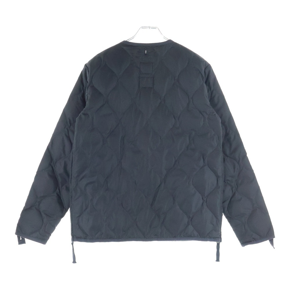 TAION(タイオン) ミリタリー クルーネック ダウンコート キルティングジャケット ブラック TAION-104BML-1