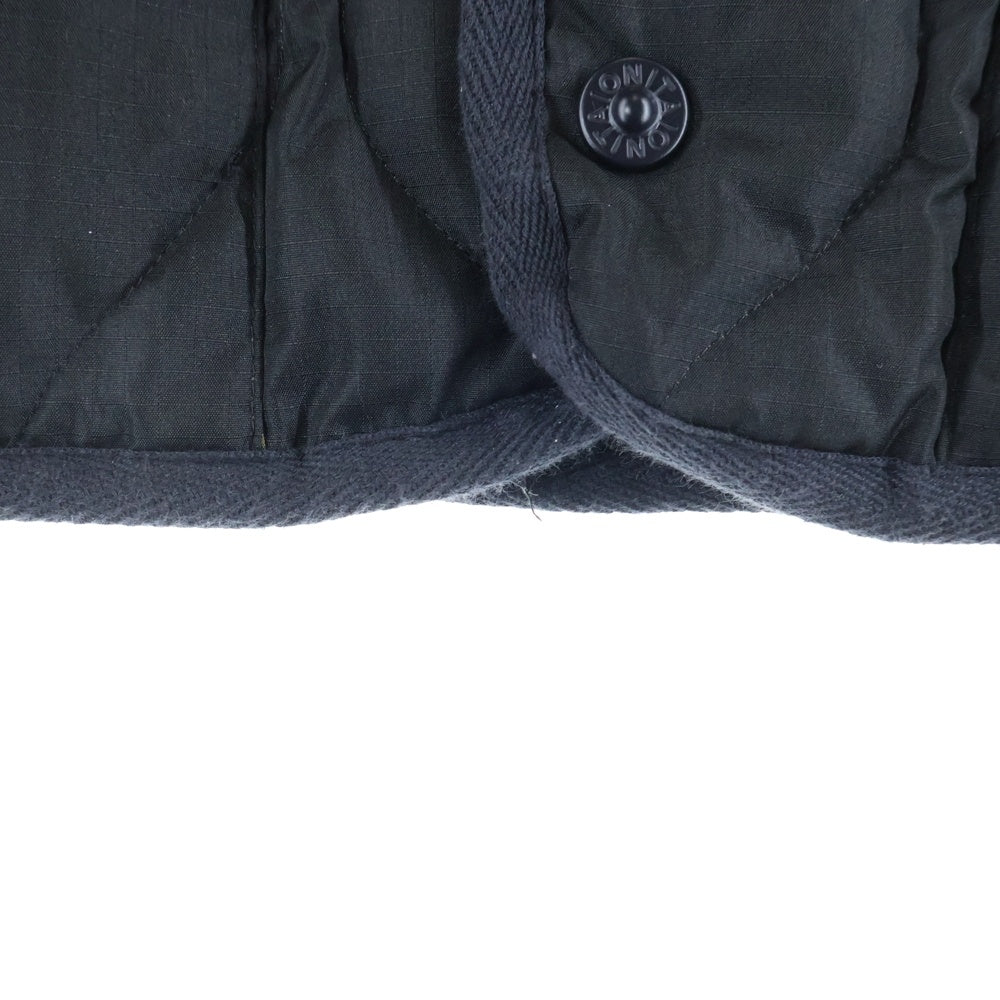 TAION(タイオン) ミリタリー クルーネック ダウンコート キルティングジャケット ブラック TAION-104BML-1