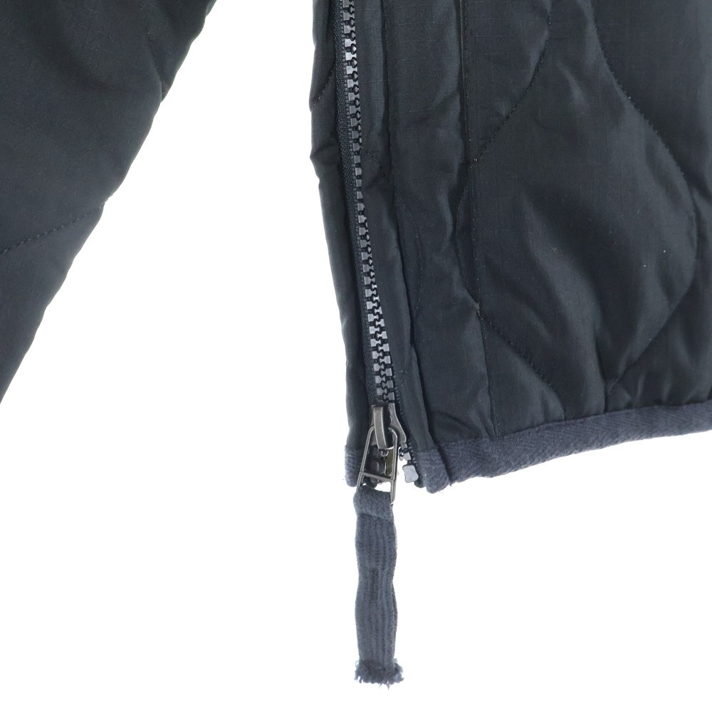 TAION(タイオン) ミリタリー クルーネック ダウンコート キルティングジャケット ブラック TAION-104BML-1