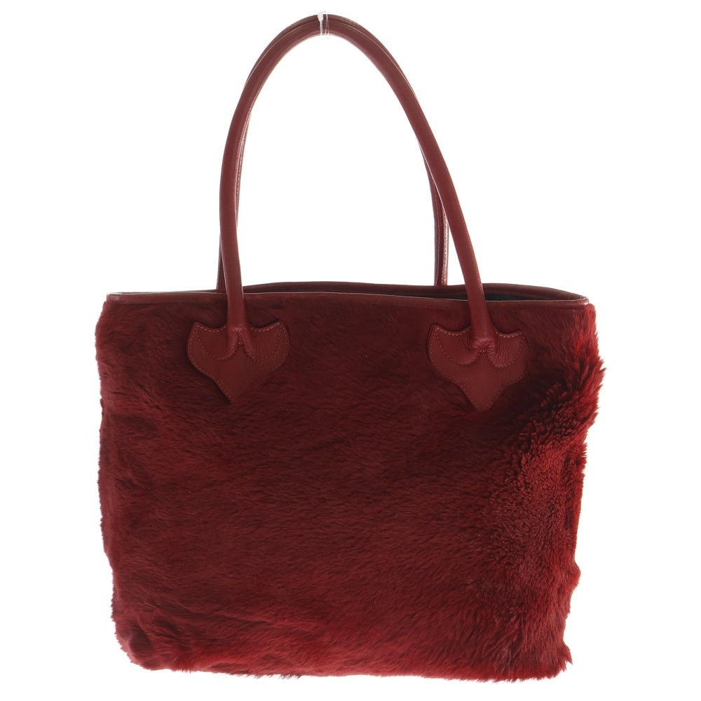 CHROME HEARTS(クロムハーツ) FS TOTE FSトート クロスパッチ付きレザートートバッグ レッド