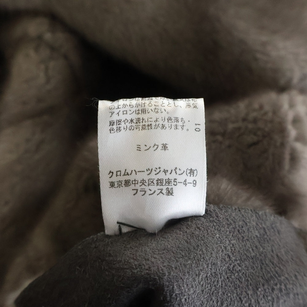 CHROME HEARTS(クロムハーツ) ×Rick Owens Fleur de Lis Fur Jacket×リック オウエンス コラボ ミンクファー ハート ジャケット レディース グレー