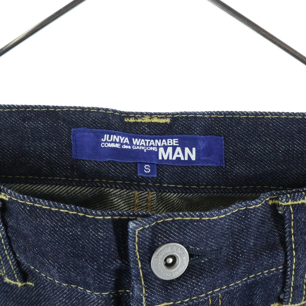 COMME des GARCONS JUNYA WATANABE MAN(コムデギャルソンジュンヤワタナベマン) へムリフレクト付き再構築デニムパンツ インディゴ