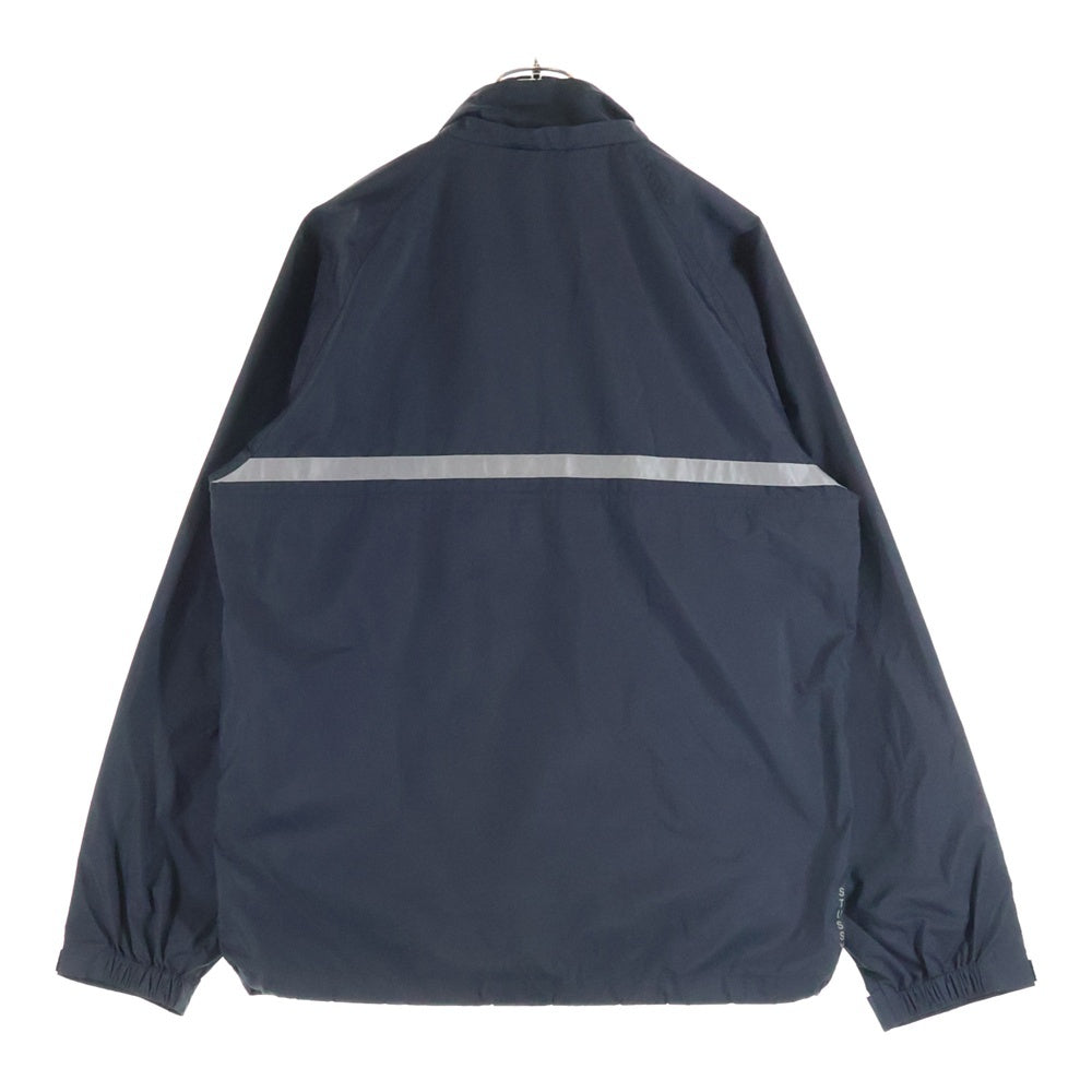 STUSSY(ステューシー) フロントロゴデザイン リフレクター ジップアップ ナイロンジャケット ブラック
