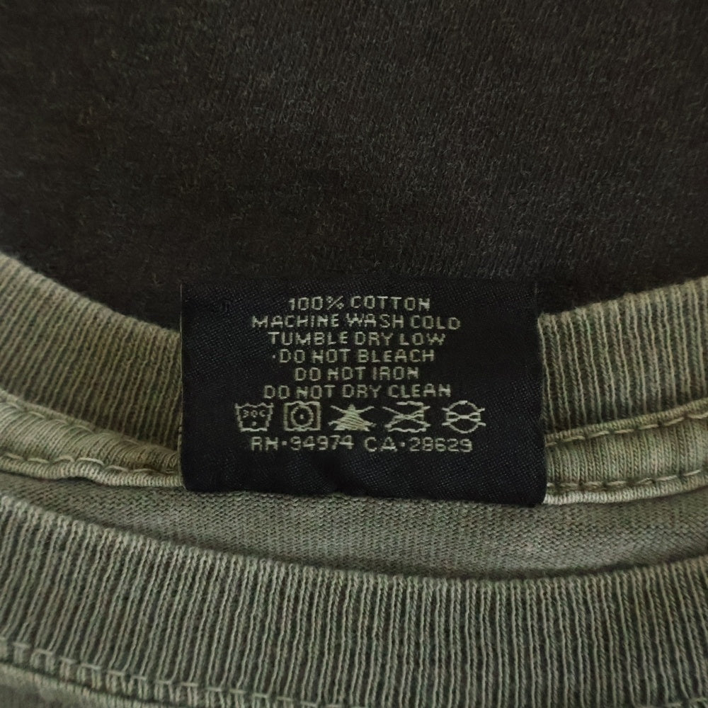 STUSSY(ステューシー) 8BALL エイトボール ロゴデザイン クルーネック カットソー 半袖Tシャツ カーキ