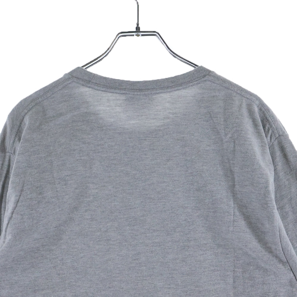 STUSSY(ステューシー) フロントロゴデザイン クルーネック カットソー 半袖Tシャツ グレー