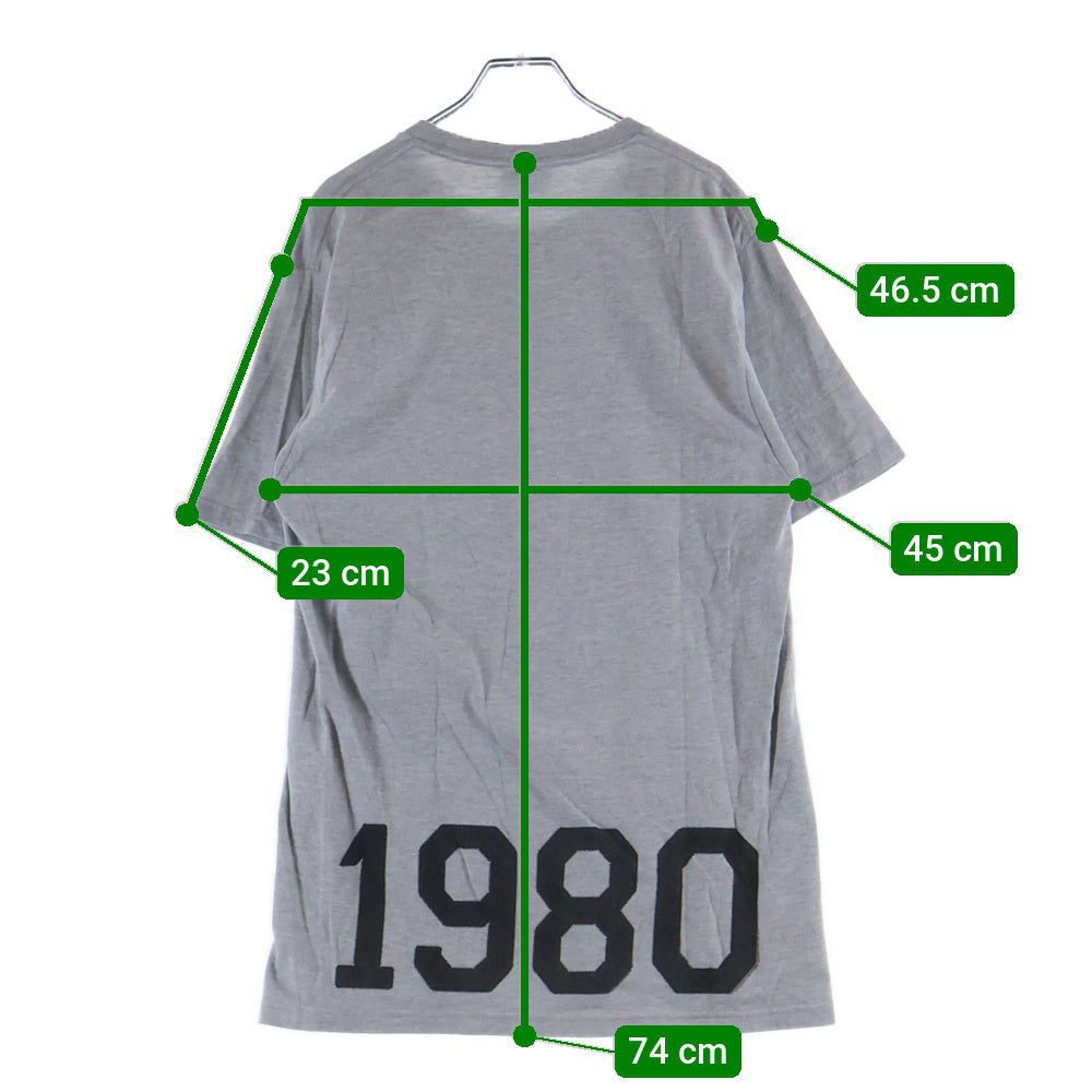 STUSSY(ステューシー) フロントロゴデザイン クルーネック カットソー 半袖Tシャツ グレー