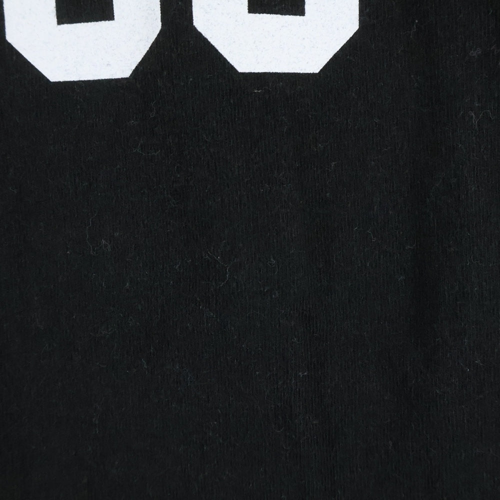 STUSSY(ステューシー) 80 フロントロゴデザイン クルーネック カットソー 半袖Tシャツ ブラック