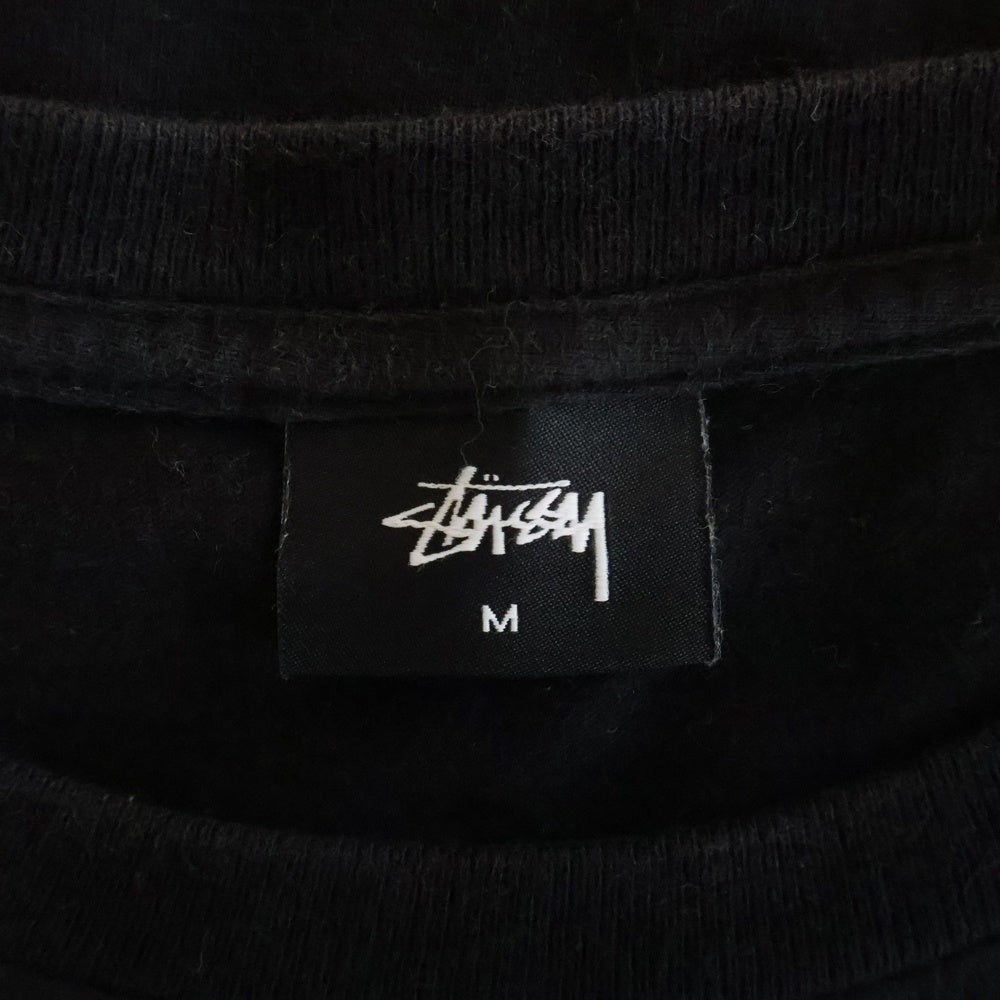STUSSY(ステューシー) クラウンロゴデザイン クルーネック カットソー 半袖Tシャツ ブラック