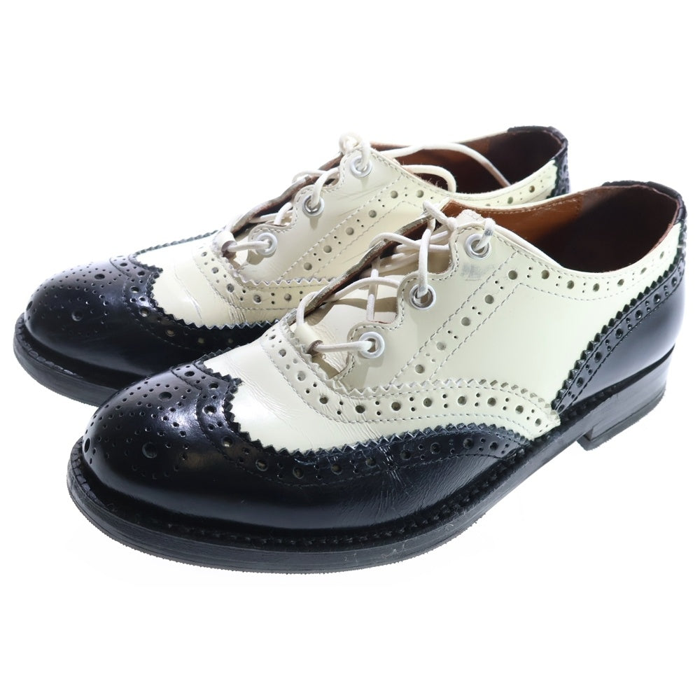 JUNYA WATANABE COMME des GARCONS(ジュンヤワタナベ コムデギャルソン) ウィングチップ レザードレスシューズ レディース ホワイト/ブラック