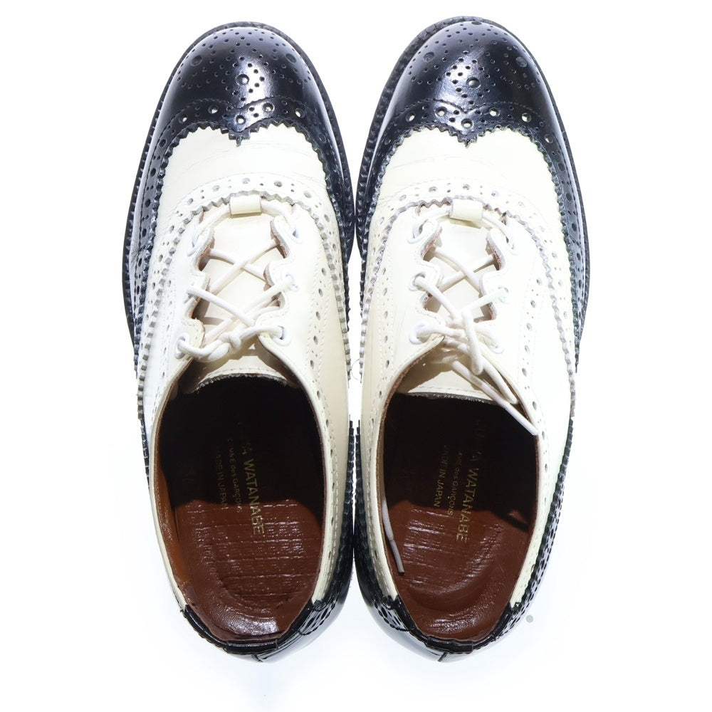 JUNYA WATANABE COMME des GARCONS(ジュンヤワタナベ コムデギャルソン) ウィングチップ レザードレスシューズ レディース ホワイト/ブラック