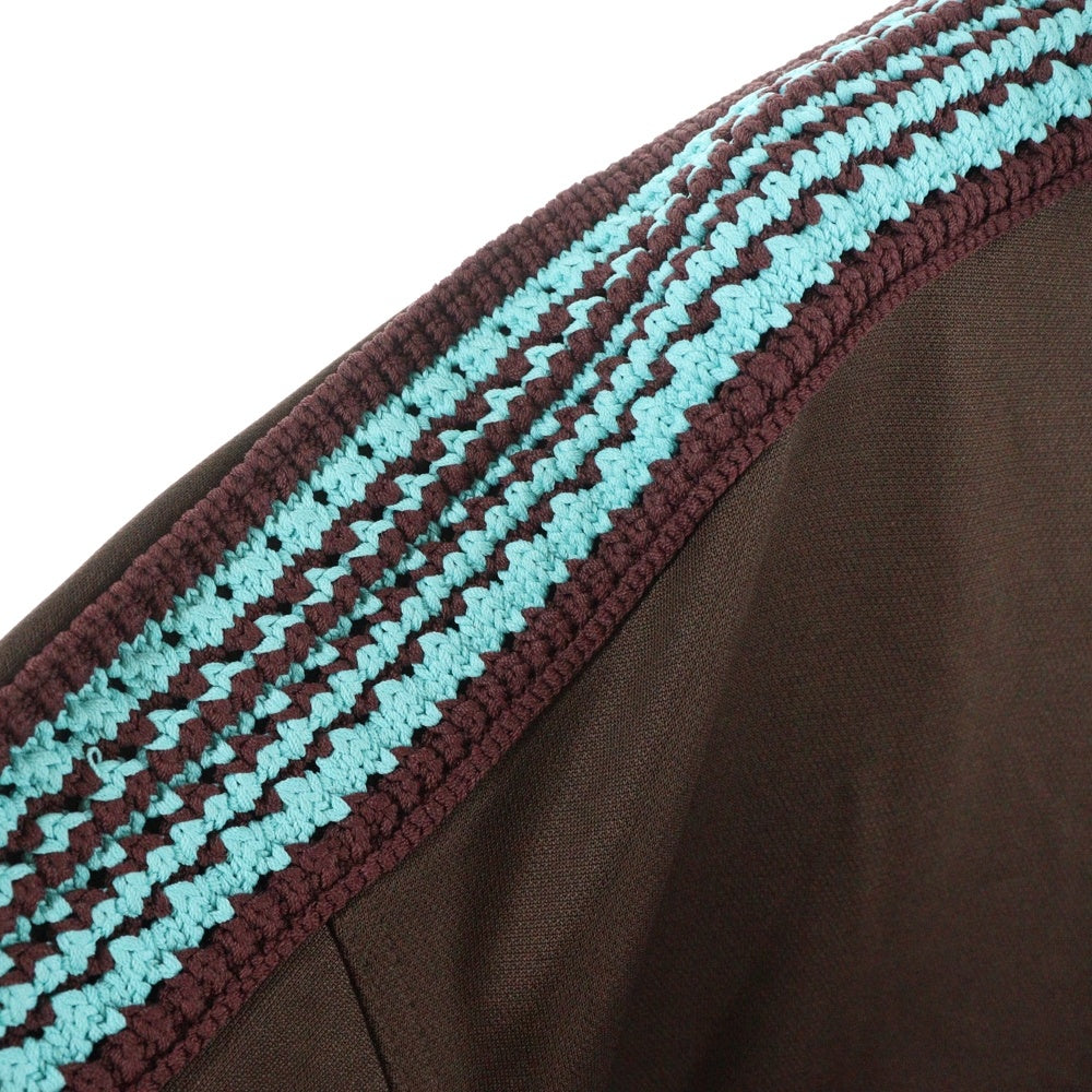 MAISON SPECIAL(メゾンスペシャル ) Prime-Over Crochet Line Track Jacket クロシェットライン ジップアップトラックジャケット ブラウン