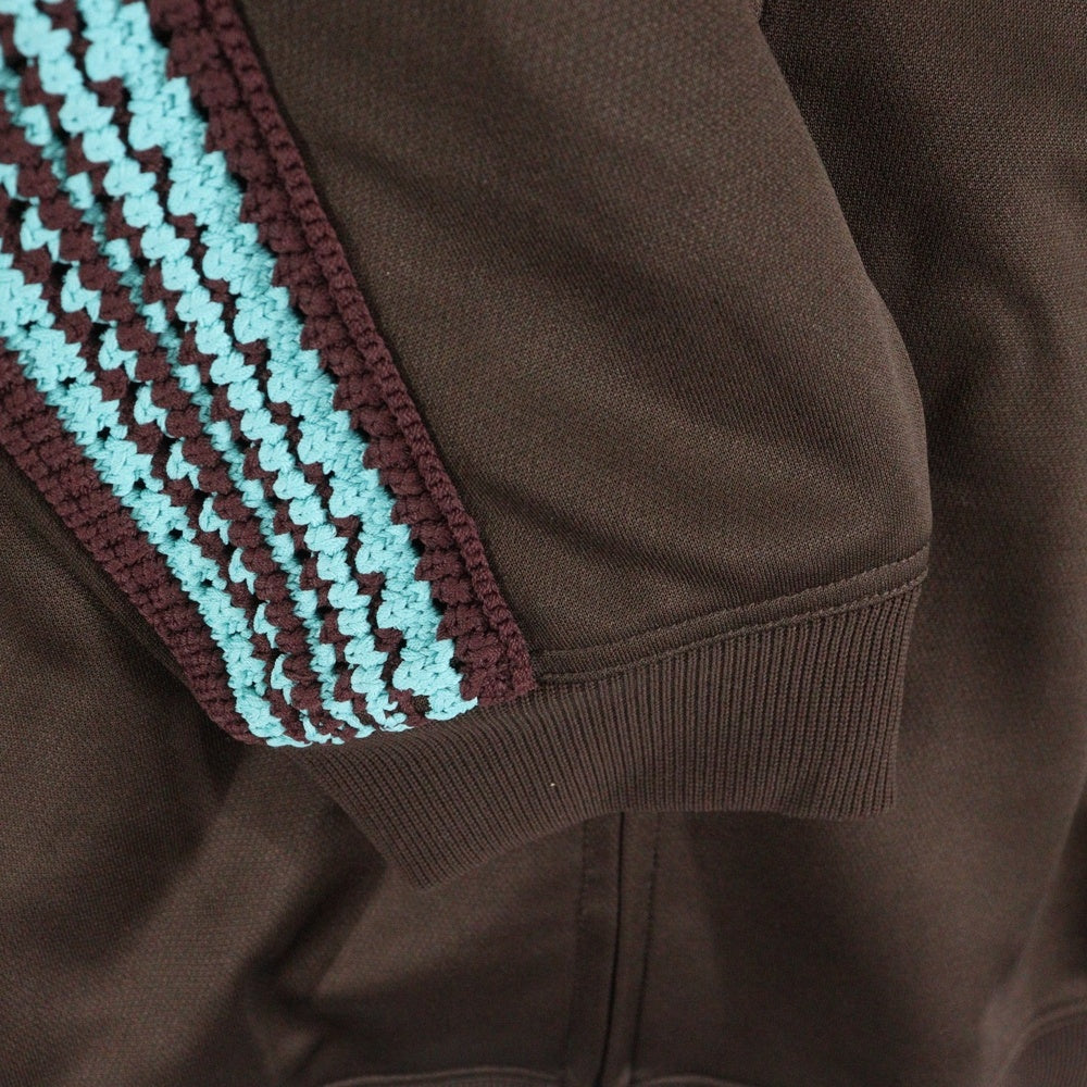 MAISON SPECIAL(メゾンスペシャル ) Prime-Over Crochet Line Track Jacket クロシェットライン ジップアップトラックジャケット ブラウン