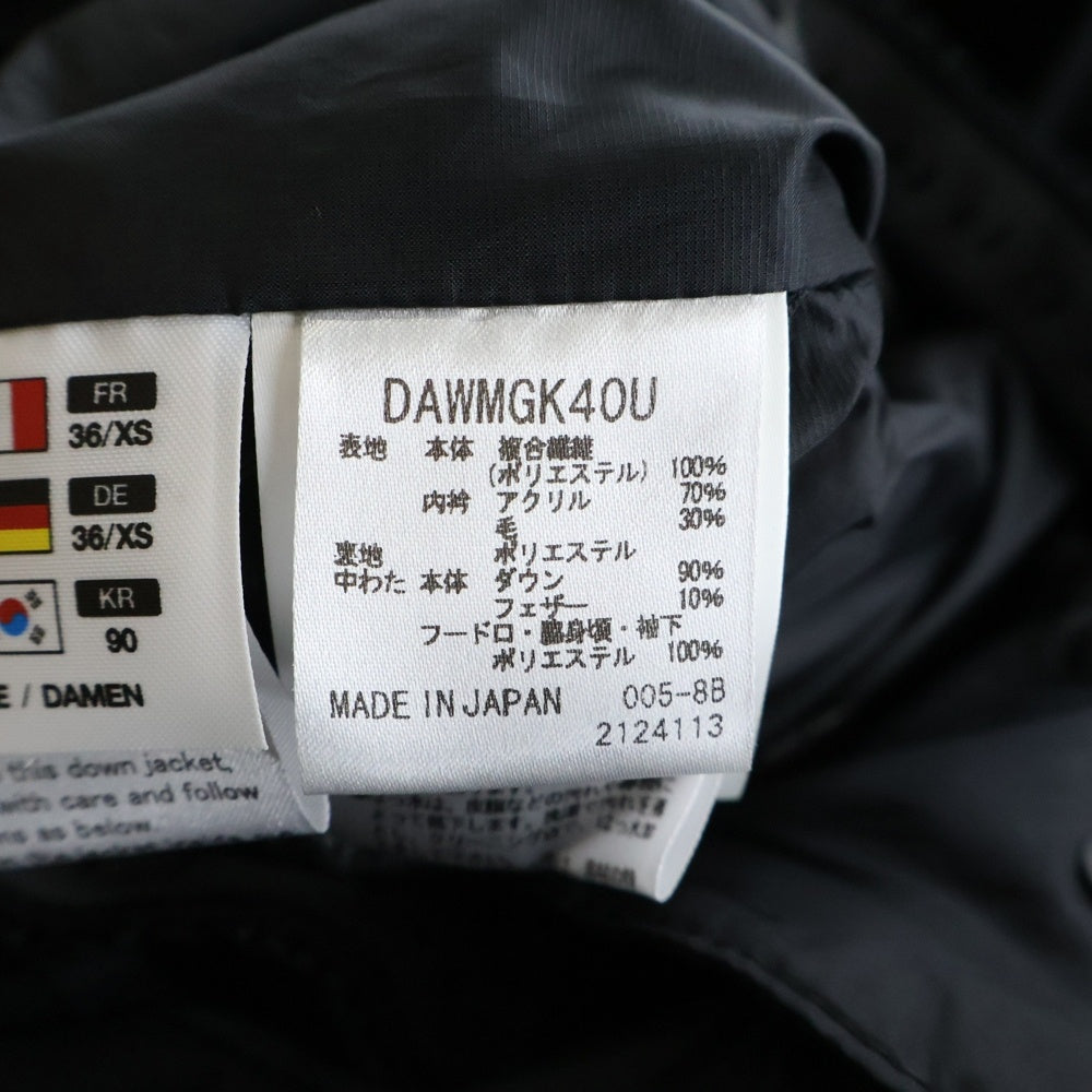 DESCENTE(デサント) アームロゴデザイン マルチポケット ジップアップ ダウンジャケット ブラック DAWWGK4OU
