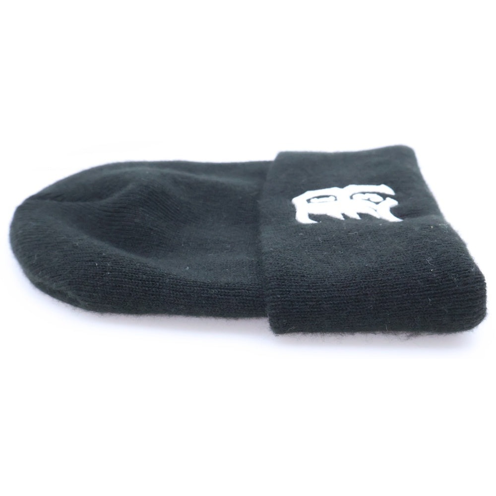 R13(アールサーティーン) R13 SKULLY HAT ロゴエンブロイダリー ビーニー ニット帽 キャップ 帽子 ブラック R13A5002-01