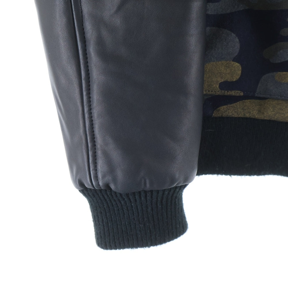 1 PIU 1 UGUALE 3(ウノピゥウノウグァーレトレ) DONKEY ZIP STADIUM ドンキージップ スタジアムジャケット ブルゾン 迷彩 カモ ブラック MRB001