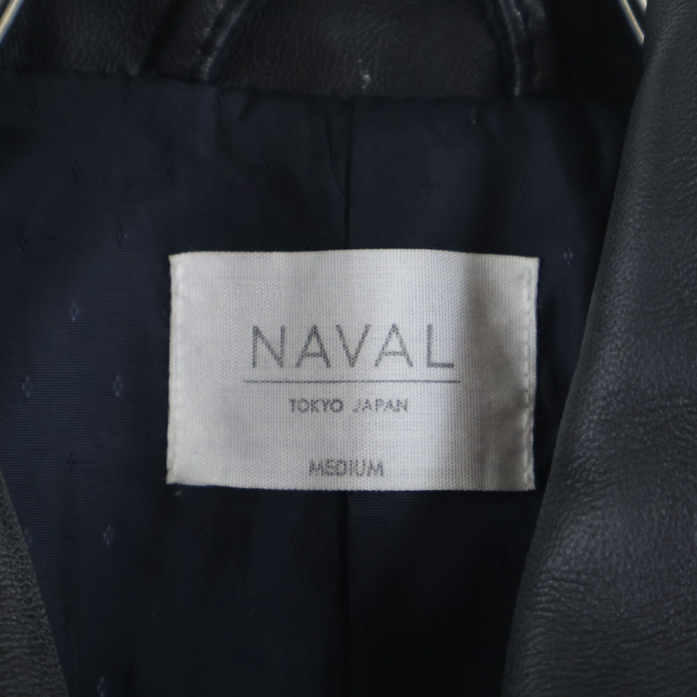 NAVAL(ナバル) シングルライダース レザージャケット ブラック SP-7778006