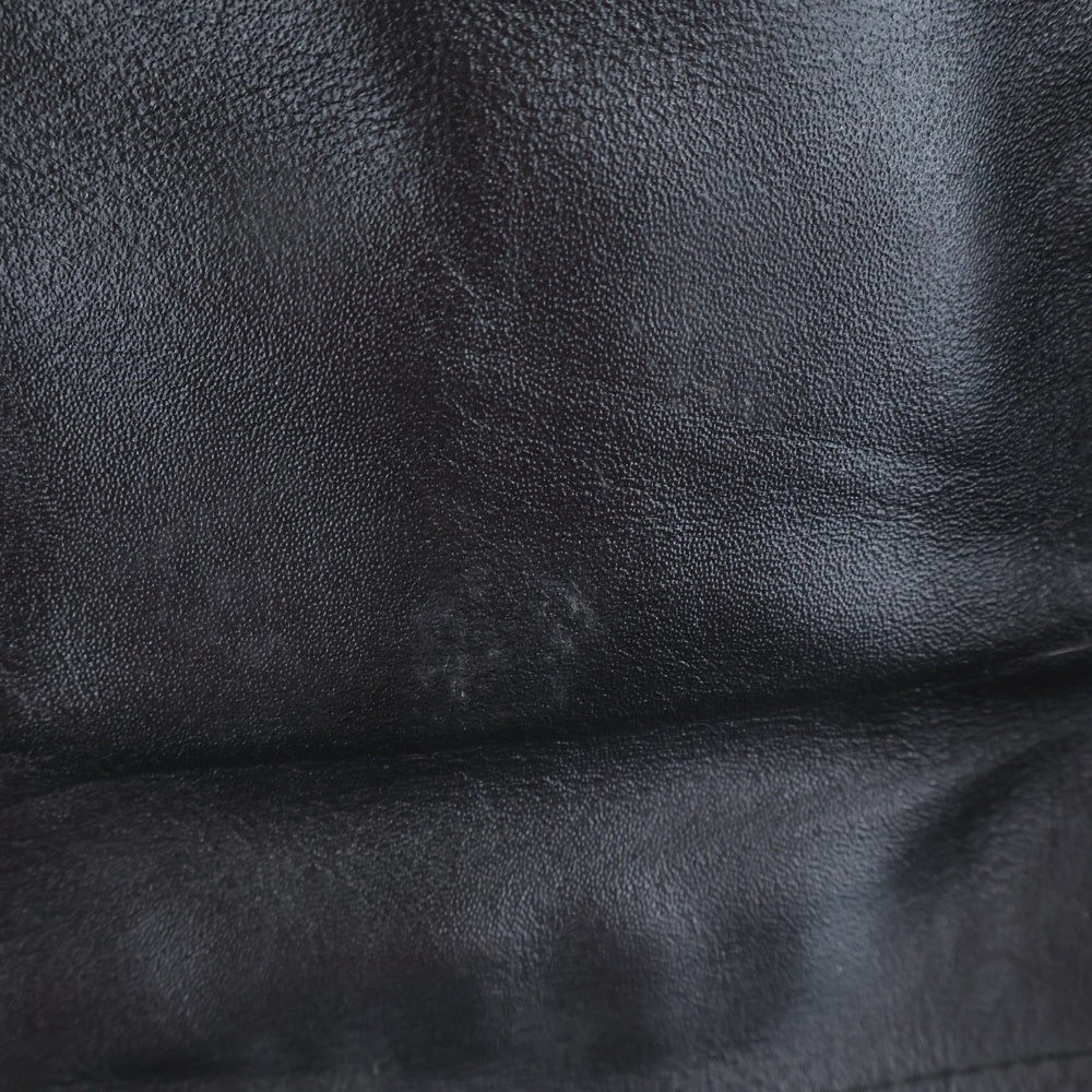 HORN WORKS(ホーンワークス) ネックストラップ シングル ライダース バッファロー レザージャケット ブラック