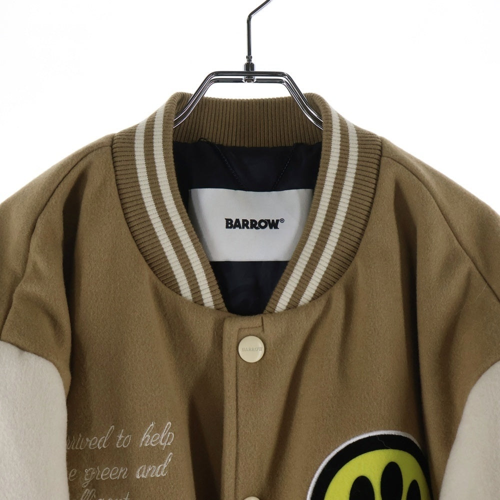 BARROW(バロウ) パッチデザイン スタジアム バーシティジャケット スタジャン ブラウン F3BWUABO020