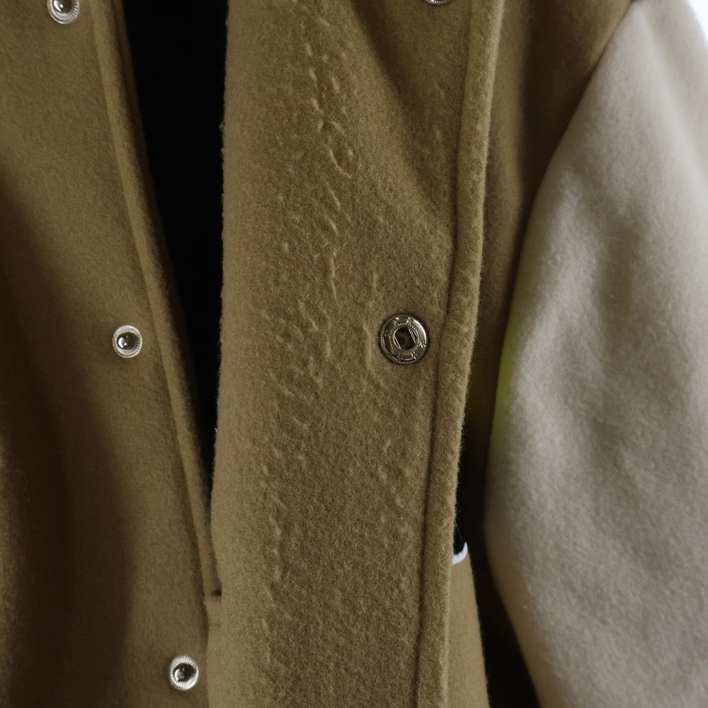 BARROW(バロウ) パッチデザイン スタジアム バーシティジャケット スタジャン ブラウン F3BWUABO020