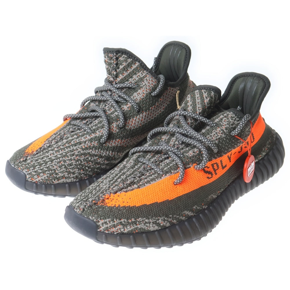 adidas(アディダス) YEEZY BOOST 350V2 CARBON BELUGA イージーブースト カーボン ベルーガ ローカットスニーカー グレー/オレンジ US8.5/26.5cm HQ7045