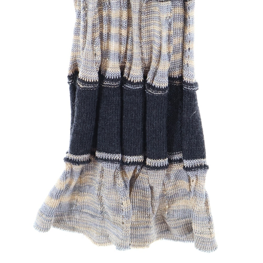 MISSONI(ミッソーニ) アーム切り替えVネックニットセーター ブラック レディース