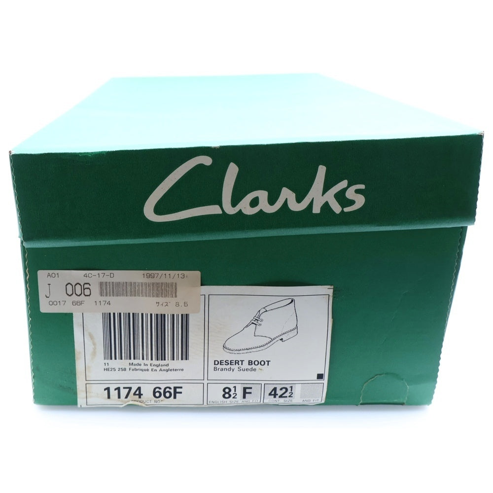 Clarks(クラークス) スウェードレザー レースアップ デザートブーツ レッド 1174